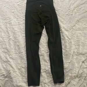 lululemon aligns size 4: 25in inseam (army green)